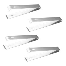 4Piece Stainless Steel Ice Tongs Set with Serrated Grip for Sugar Cubes Coffee Bar and Parties