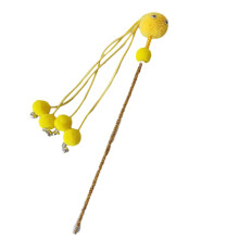 Funny Cats Teaser Stick Toy Katten Teaser Wandspeeltje met-Geel
