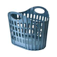 Panier à linge pliable et compact, fabriqué en polypropylène durable, idéal pour les petits espaces et facile à transporter.