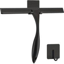 Window Squeegee with Stainless Steel Handle and Silicone Blade for Shower Glass and Bathroom Doors