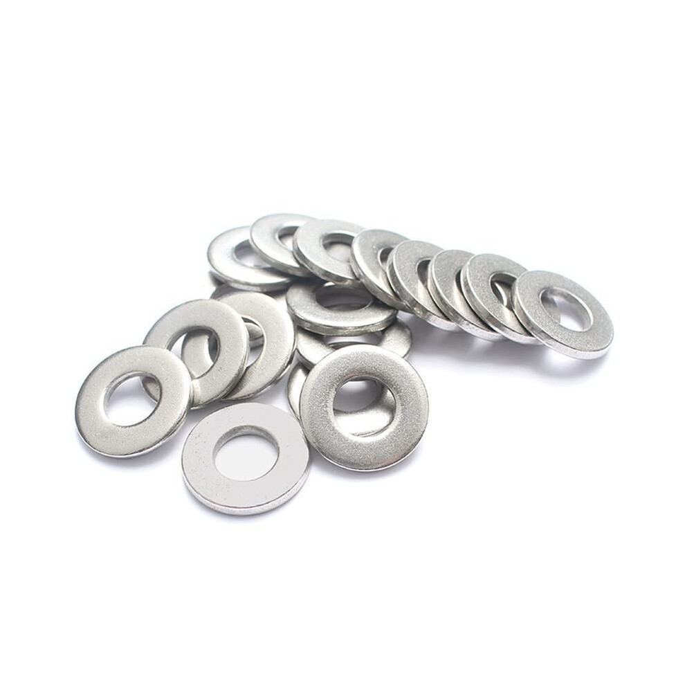 Washers 50 Pieces M1.6 M2 M2.5 M3 M3.5 M4 M5 M6 M8 M10 304 Seal Stainless Steel Washer Thickened Flat Washer Metal Washer Flat Metal Ref: 9065 9001264662257