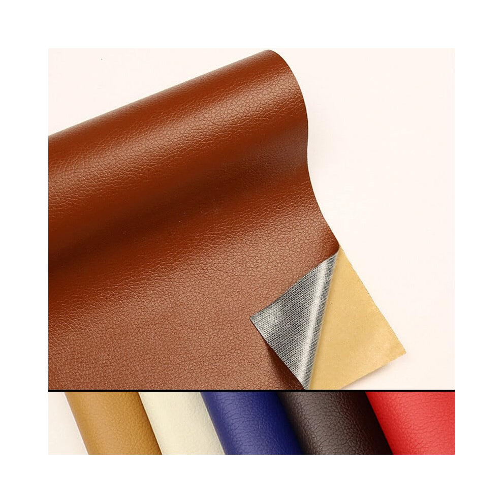 Leather Patch 10X20cm Selfadhesive Waterproof Cuttable For Couch Car Seats Sofa Light/Brown 9339159878668