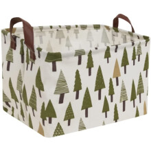 Panier de rangement pliable en lin et coton pour un rangement peu encombrant, organisateur de jouets pour enfants conçu pour la décoration