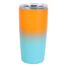 Stylish Stainless Steel Tumbler with Double-Wall Vacuum Insulation, Powder Coated Finish Ensures Hot Drinks Stay Hot for 12 Hours & Cold Drinks Ch
