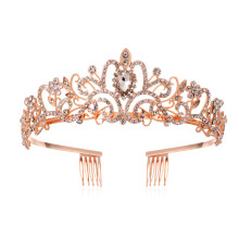 Diadema da donna, cerchietto con corona da principessa in cristallo scintillante e spalline, elegante accessorio per capelli per addio al nubilato,