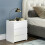 3 Storage Drawers White Modern Bedside Table 2