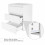 3 Storage Drawers White Modern Bedside Table 4