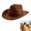 Chapeau occidental avec bande réglable, couleur marron, sangle 2