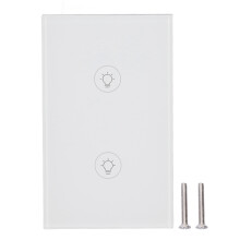 Întrerupător inteligent de lumină, întrerupător inteligent Wi-Fi pentru control ușor, control tactil dublu cu compatibilitate cu comenzi