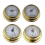 4 stk. båtbarometer, klokke, termometer, hygrometer, værstasjon, veggmontering, messing 1