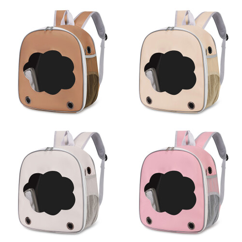 Breathable and Secure Cats Carrying Backpack with-Beige Color 1