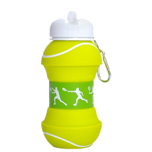 Innovative Collapsible Water Bottle For Easy Storage, Food Grade Silicone Soccer Design For Boys And Girls, Foldable Portable Leakproof Sports Water J