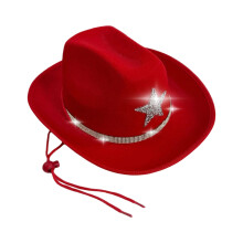 Chapeaux de Cowboy pour enfants, thème occidental, décors-Rouge