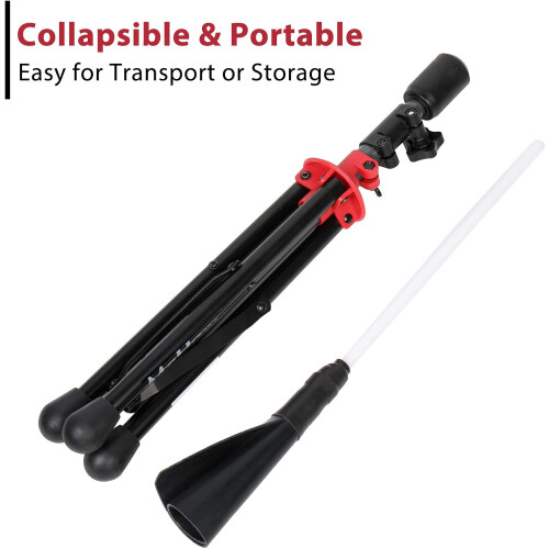 Travel Hitting Tee, Compact Lightweight Design for Quick Setup, Durable Rubber Topper for Long-Lasting Performance 2
