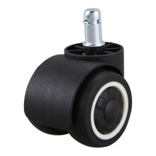 Office casters, 5piece set, 2inch, office chair casters, frontmounted, universal replacement, floor protectors, rubber twin wheels