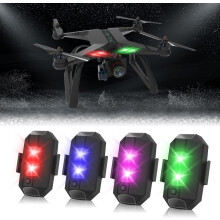 Esthetische LED-stroboscooplampen voor voertuigen, waterdichte en botsingsbestendige lampen voor drones, fietsen en outdooravonturen (4 stuks)