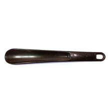 Shoe Horn Set of 24 Short Handle Plastic Shoehorns Spoon Shaped for Men Women Brown