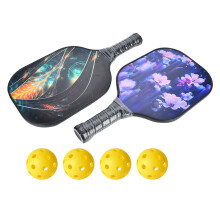 Bærbar bæreveske inkludert, høykvalitets glassfiberpadler for pickleball, lett og slitesterk, egnet for alle ferdighetsnivåer