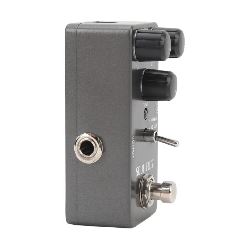 Pedal de efecto fuzz, DC9V, compacto, plateado
