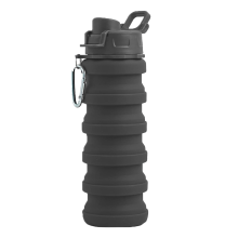 Buidéal Uisce Fillte Nuálach, Buidéal Uisce Spóirt Iniompartha le Dearadh Cruthúnas Sceite, Buidéal Uisce Silicone Fillte le haghaidh Taistil a