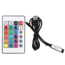 Rialaitheoir Solais RGB 24-Eochair le haghaidh Ilmhód Athraithe Dathanna, Feidhm Inmhéadaithe le Gile Solais Inchoigeartaithe, Cinntíonn Ábhar
