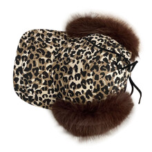 Casquette de baseball avec doublure en peluche et-Kaki