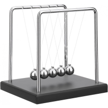 große Kugeln für Newtons Wiege, Schreibtischspielzeug, Bürodekoration mit schwarzem Holzsockel, Schreibtisch-Balancebälle, lustige