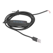 USB Port Power Supply for 5V Lighting Setups, Dimming Extension Cable with LED Dimmer and ON Off Switch Adapter for Indoor Applications, Stepless Adju