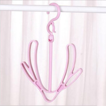 Shoe Drying Rack with 360 Rotatable Windproof Double Hooks, Space Saving Shoe Hanger for Home (Pink)