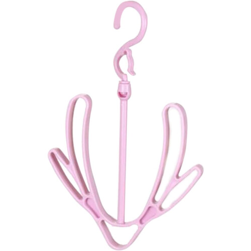 Shoe Drying Rack with 360 Rotatable Windproof Double Hooks, Space Saving Shoe Hanger for Home (Pink) 2