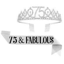 Set di tiara e corona per lei, regalo di compleanno per lei con fascia di compleanno e design scintillante, articoli per feste color oro rosa e