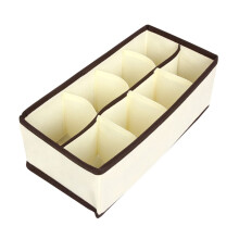 Foldable Non Woven Sock and Underwear Storage Box with Compartments for Closet Drawer Organization