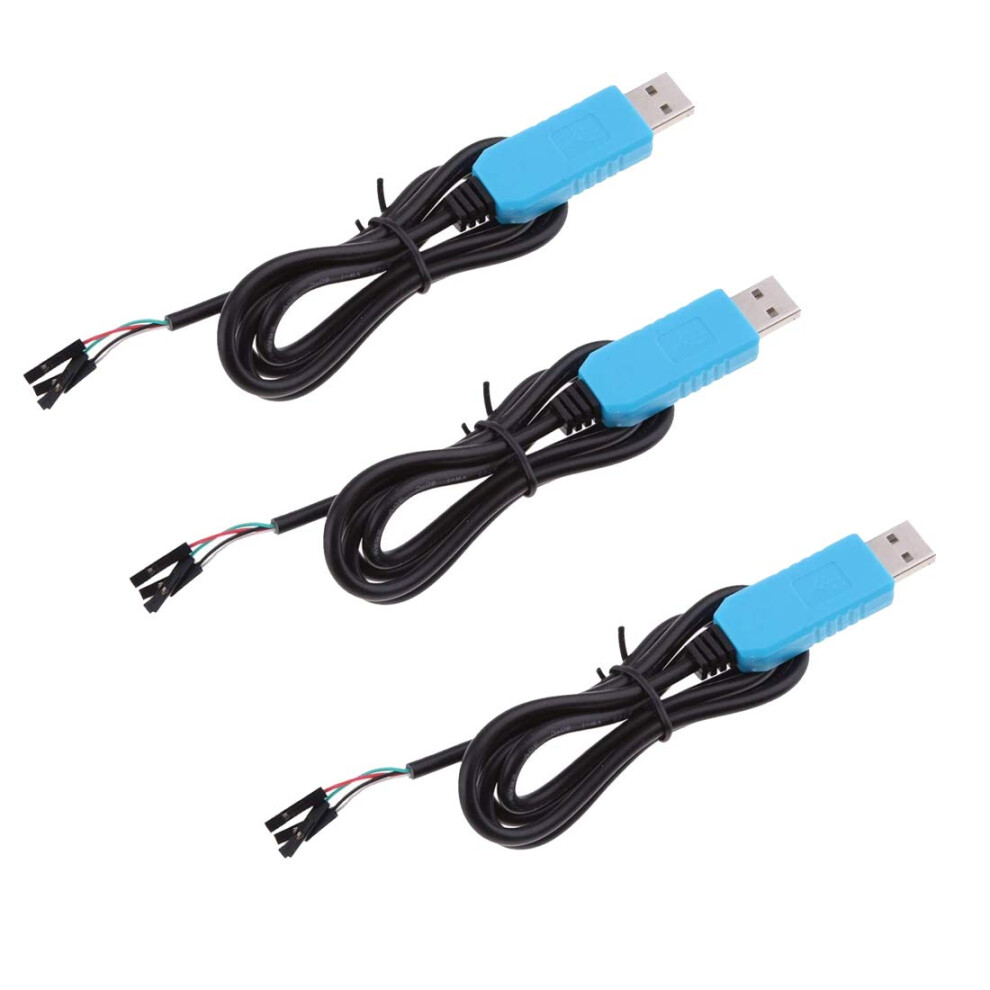 3Pcs Pl2303ta Usb To Ttl Com Rs232 Download Cable, Compatible With Windows Xp, Vista, Win 8/10, Mac Os X/Linux 9119770467546