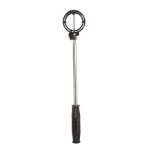 Telescopic Golf Ball Retriever, 8Piece Stainless Steel Ball Picker with Ergonomic Handle, Black