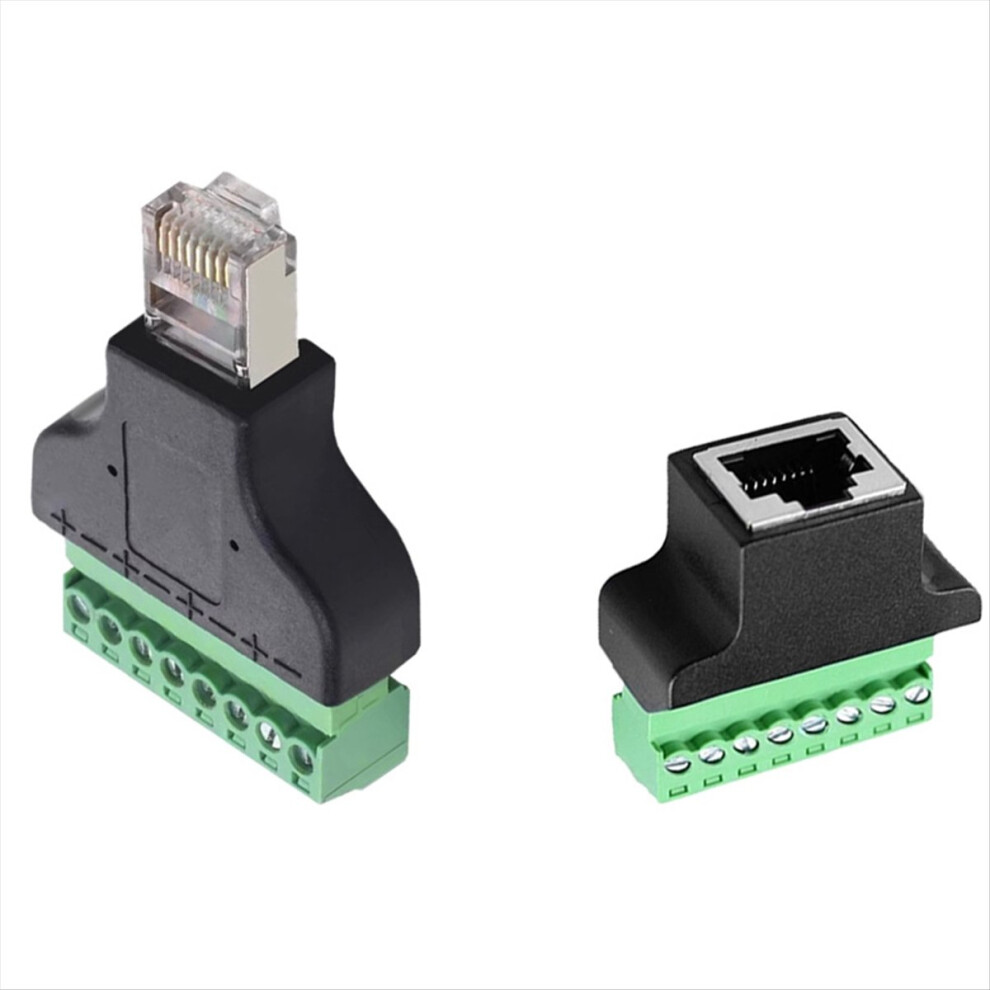 Rj45 Network Adapter Male Female Plug To 8 Pins Screw Terminal Jack So 4853841116401