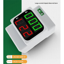 Digitales Spannungs-Amperemeter mit Doppelanzeige, AC1-120A, 50-500 V, LED, Digitales Spannungs- und Strom-Hertz-Messgerät