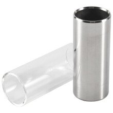 2 StüCk Glasschlitten und Metallschlitten für Gitarre, Bass, Medium (6 Cm)