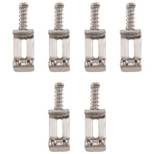 Set of 6 Replacement Chrome Tremolo Bridge Saddles For Electric Guitar