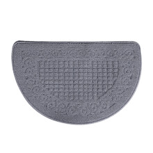 Zerbino semicircolare antiscivolo per cucina, bagno, toilette, ingresso, con tessuto in polipropilene assorbente e retro in lattice, perfetto per