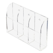 Klare Acryl Fernbedienung Halter Wandhalterung Medien Organizer Aufbewahrungsbox (drei Faecher)