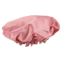 Doppel Lagige Dusch Haube Wasserdichter Damen Hut Baden Langes Haar Baden Kopf Bedeckung Haar Abdeckung Öl Dampf Trockene Haar Kappe Rosa