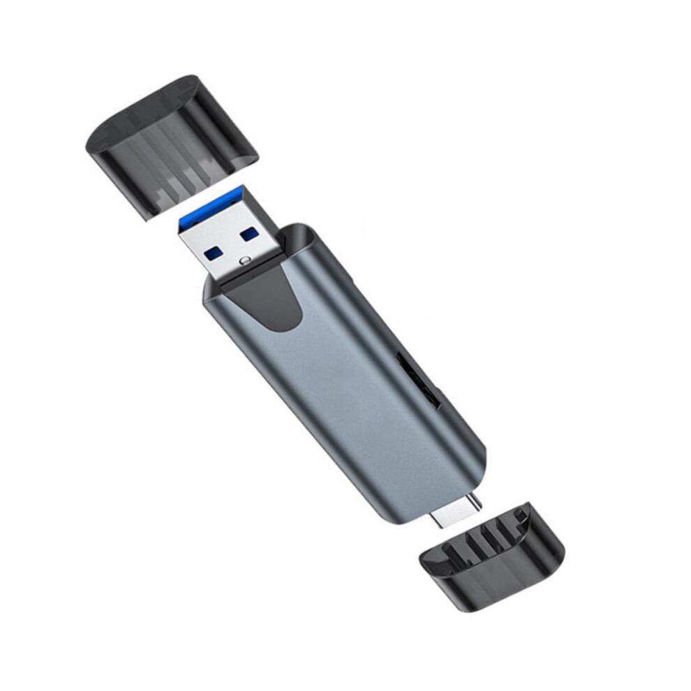 Tf Card Reader Slim Dual Port Usb 2.0 And Usbc For Phones Tablets Pcs Fast Data Transfer 9001264665296