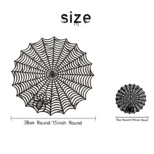 12 Stuks 15 Inch Halloween Spinnenweb Placemats 3,94 Inch Bekermat Halloween Placemats Spinnenweb Placemats