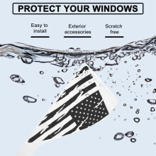 Window Decal Carbon Fiber Rear Window Distressed Flag Sticker for Chevrolet Camaro 2010 2011 2012 2013 2014 2015