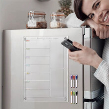Magnetisch Acryl Whiteboard Huishoudelijk Whiteboard, Transparant Ophangbaar Koelkastmagneetplan, Berichtenbord