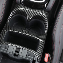 ABS Carbon Fiber Front Center Control Water Bottle Cup Holder Cover Trim for Qashqai J11 2014 - 2020