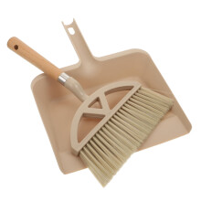 Mini Broom and Dustpan Set with Wooden Handle for Quick Desk Cleaning and Compact Easy Storage