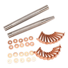20 Pack Kupfer Nieten und Grate (14Mm und 19Mm) mit 2 StüCke Stanz Niet Werkzeug für GüRtel, Taschen, Kragen, Leder Herstellung