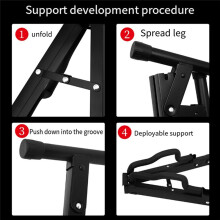 Foldable A-Frame Guitar Stand Thickened Folding Metal Rack for Acoustic Electric Wood Guitar Bass Vertical Floor Stand