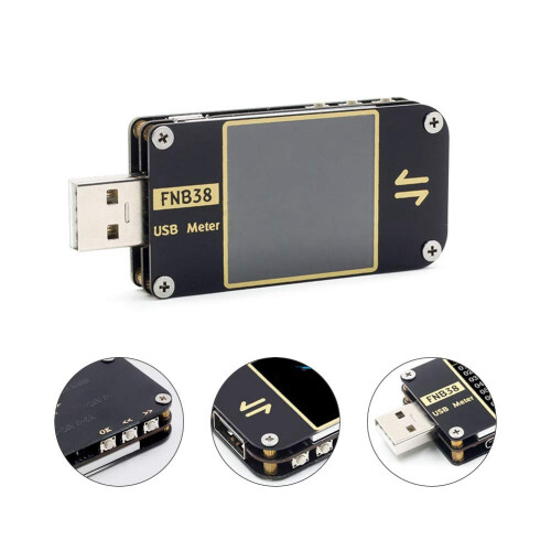 USB Power Meter Tester USB Voltage Current Meter FNB38 Multimeter for QC4+ PD3.0 2.0 Fast Charging Protocol 2
